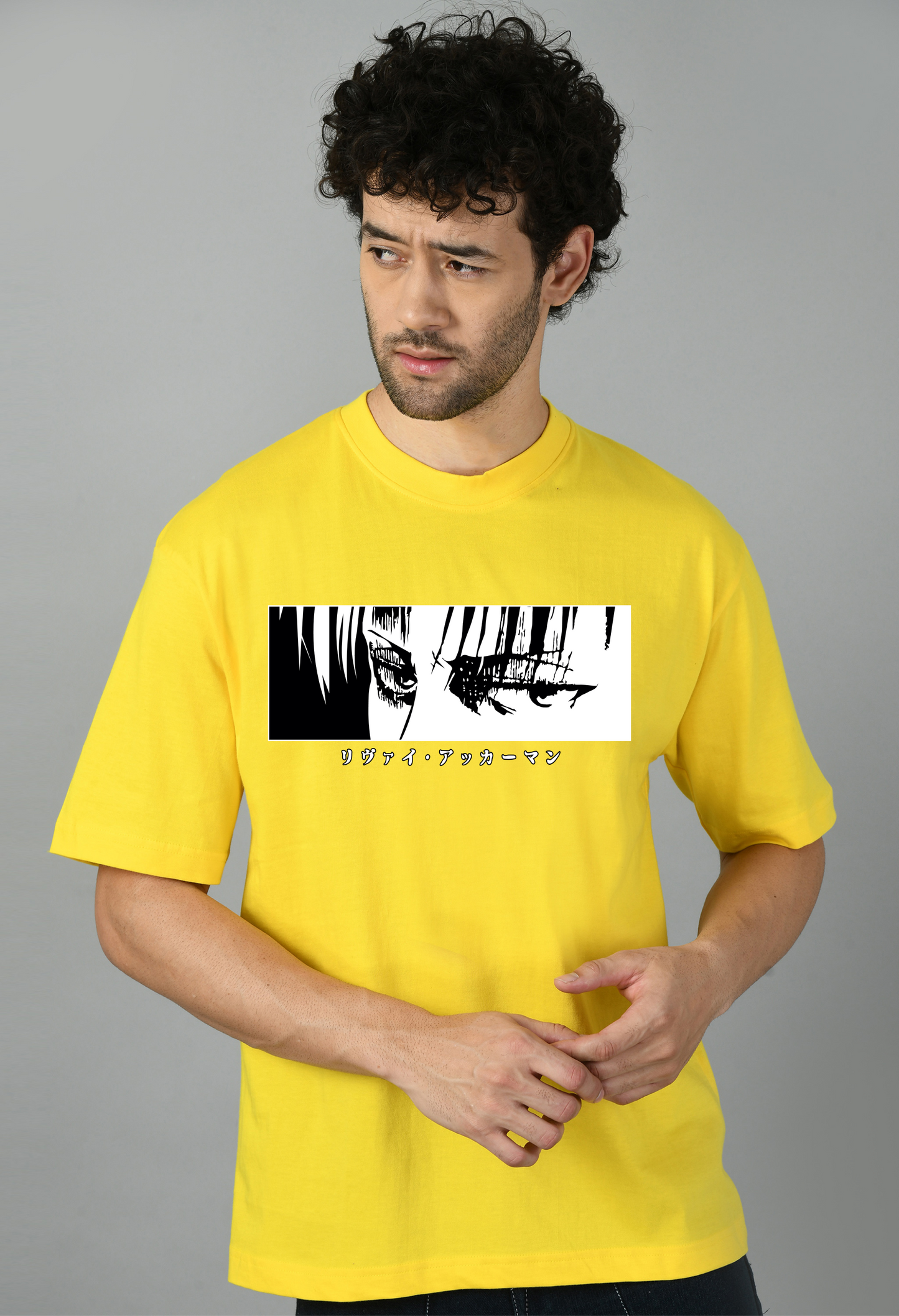 Cartoon Printed Anime Oversized Tshirt for Men