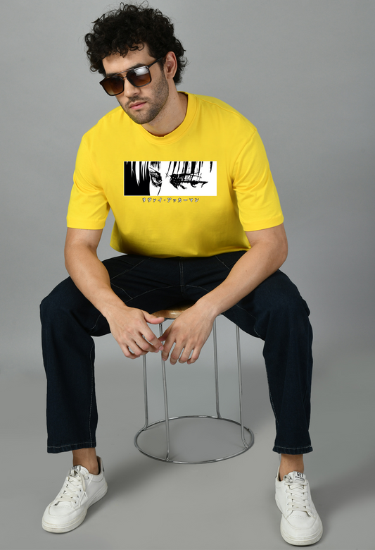 Cartoon Printed Anime Oversized Tshirt for Men