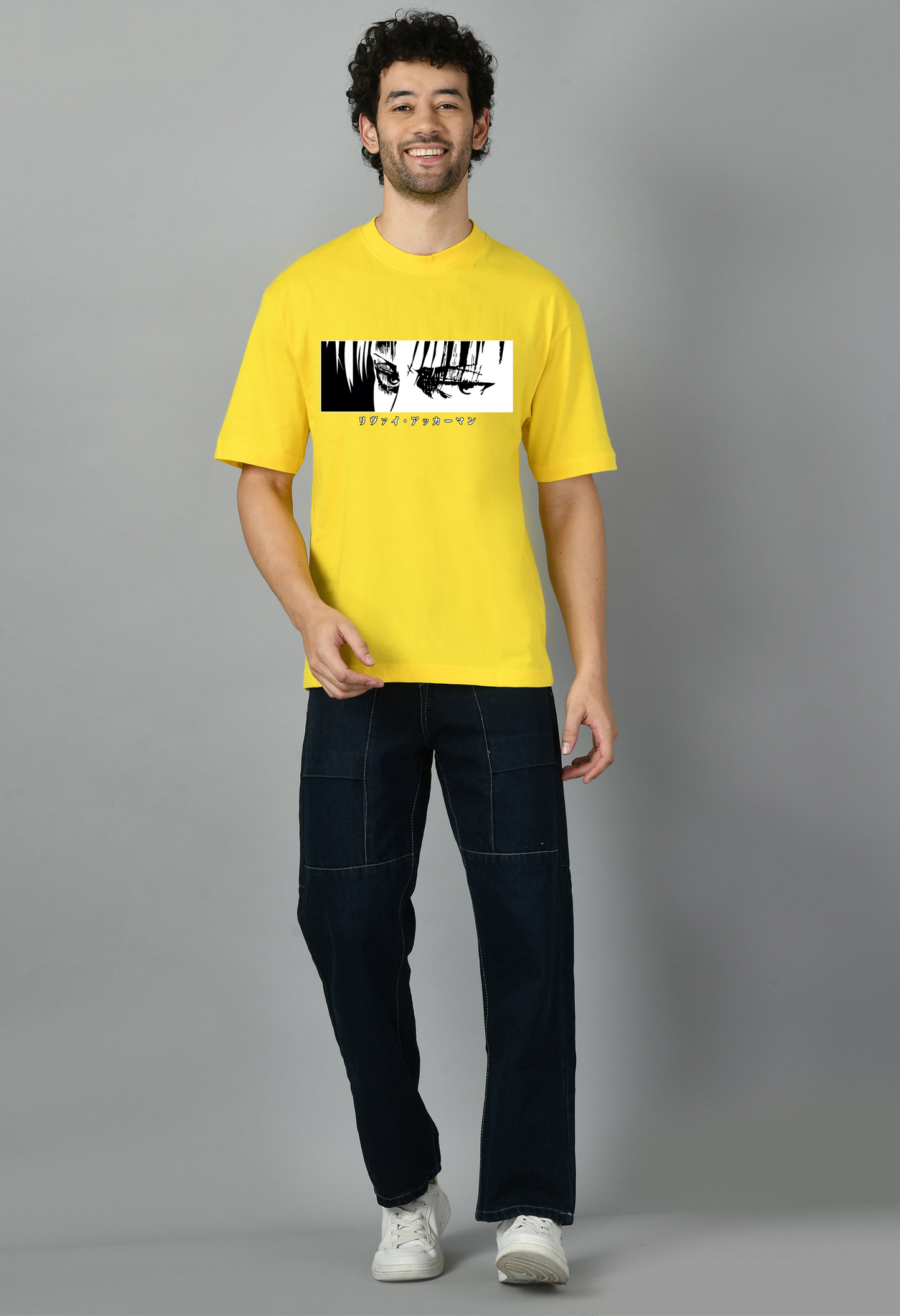 Cartoon Printed Anime Oversized Tshirt for Men