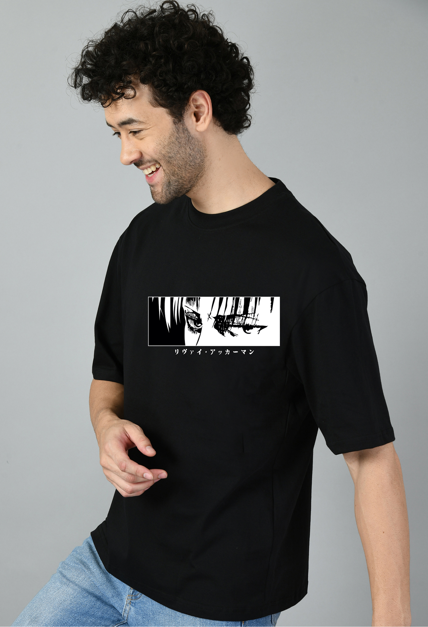 Cartoon Printed Anime Oversized Tshirt for Men