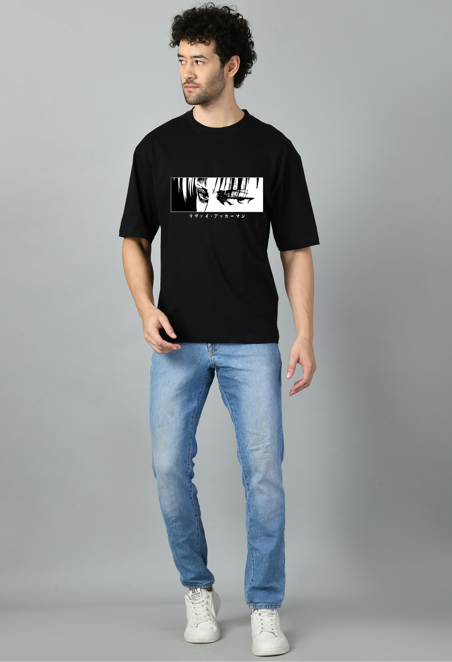 Cartoon Printed Anime Oversized Tshirt for Men