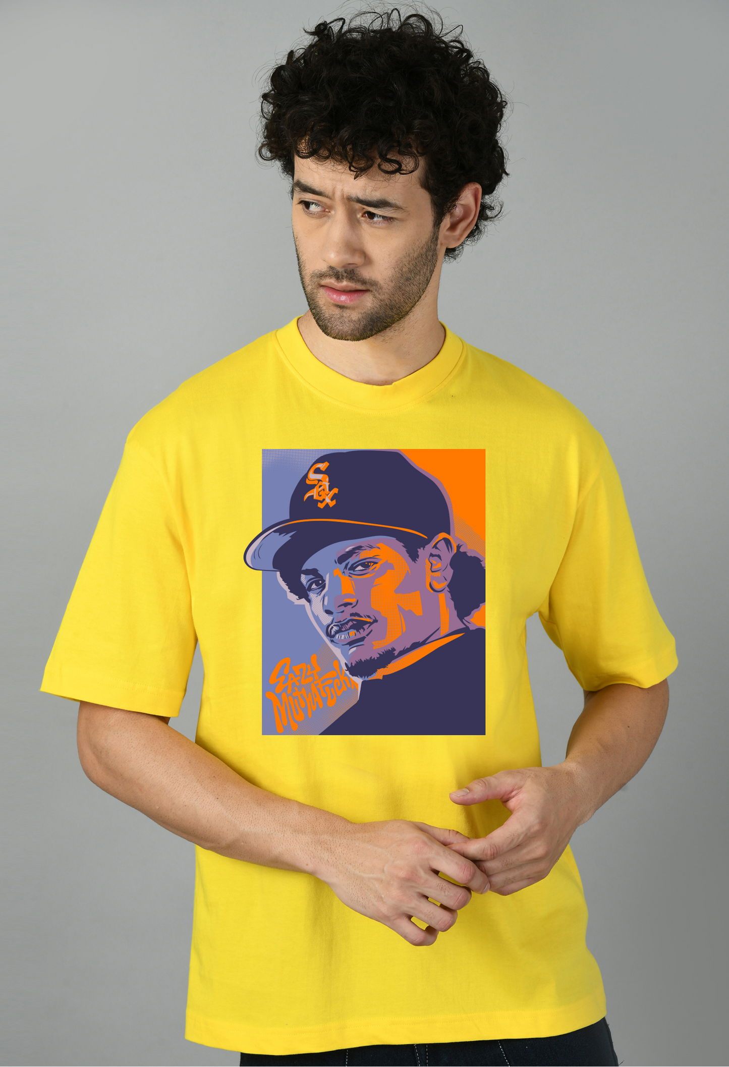 50 cent 90s style Hip Hop Oversized Tshirt for Men