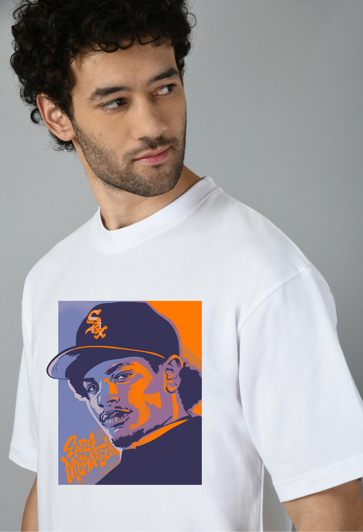 50 cent 90s style Hip Hop Oversized Tshirt for Men