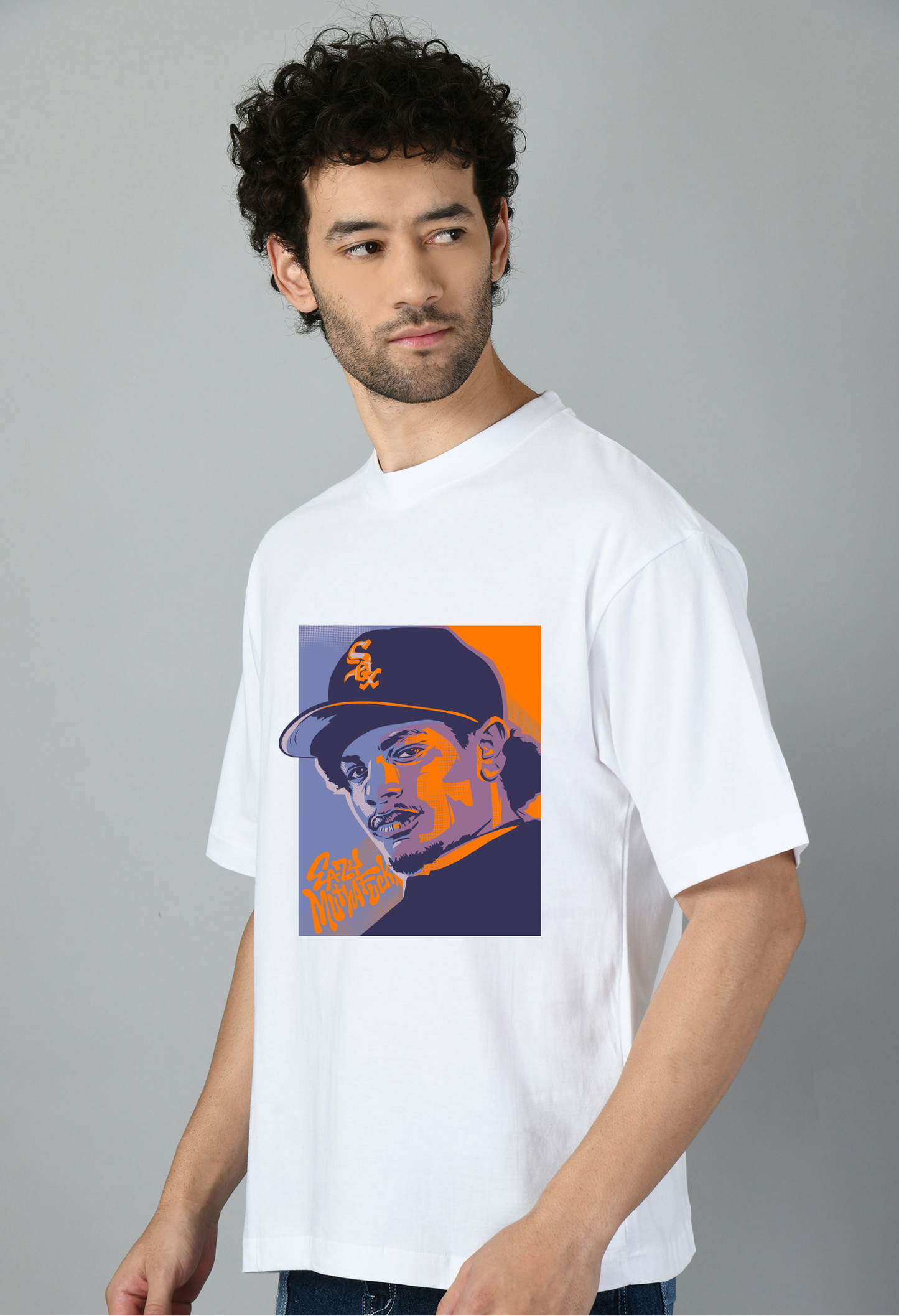 50 cent 90s style Hip Hop Oversized Tshirt for Men