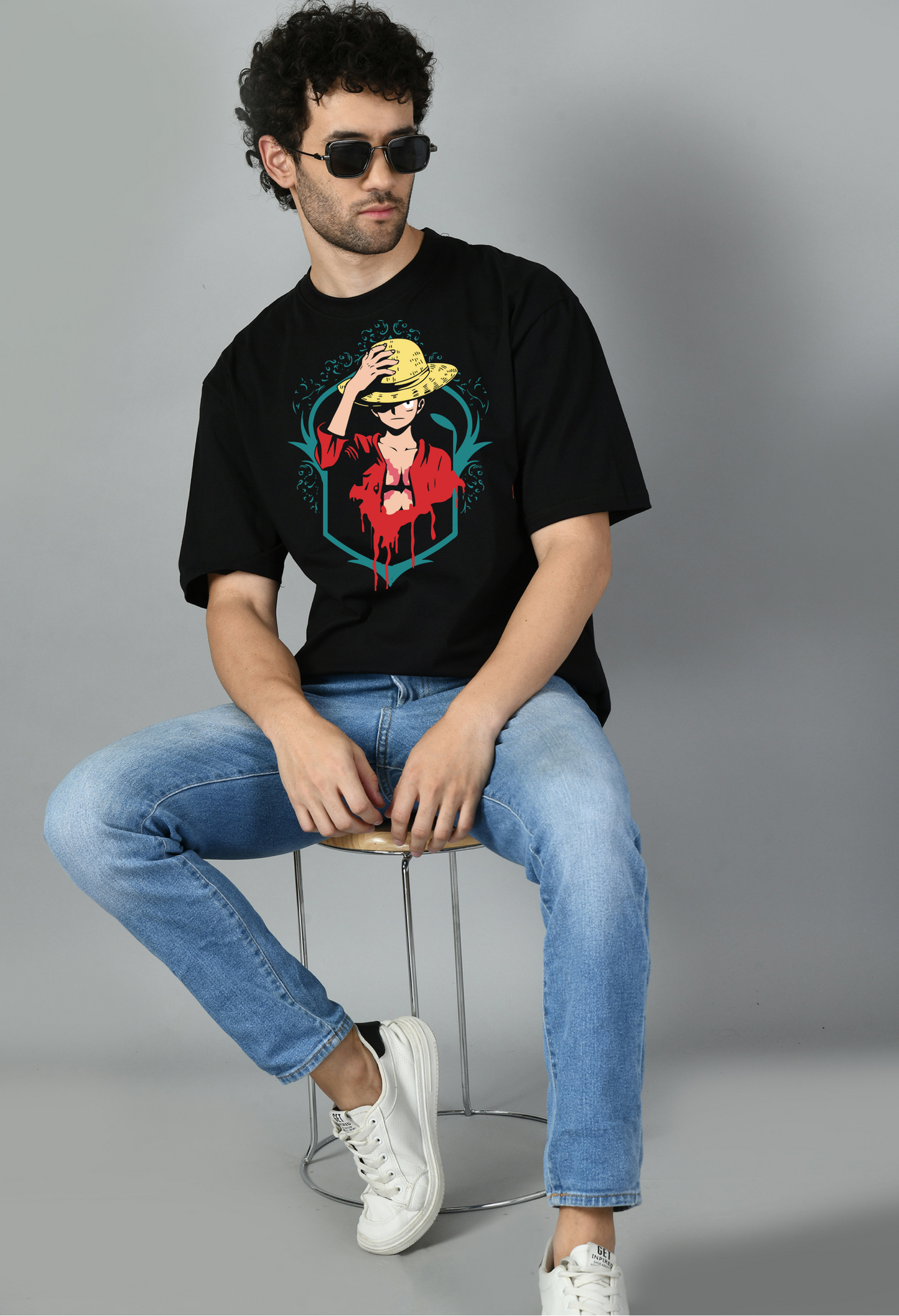 Anime Graphic Oversized Tshirt for Men