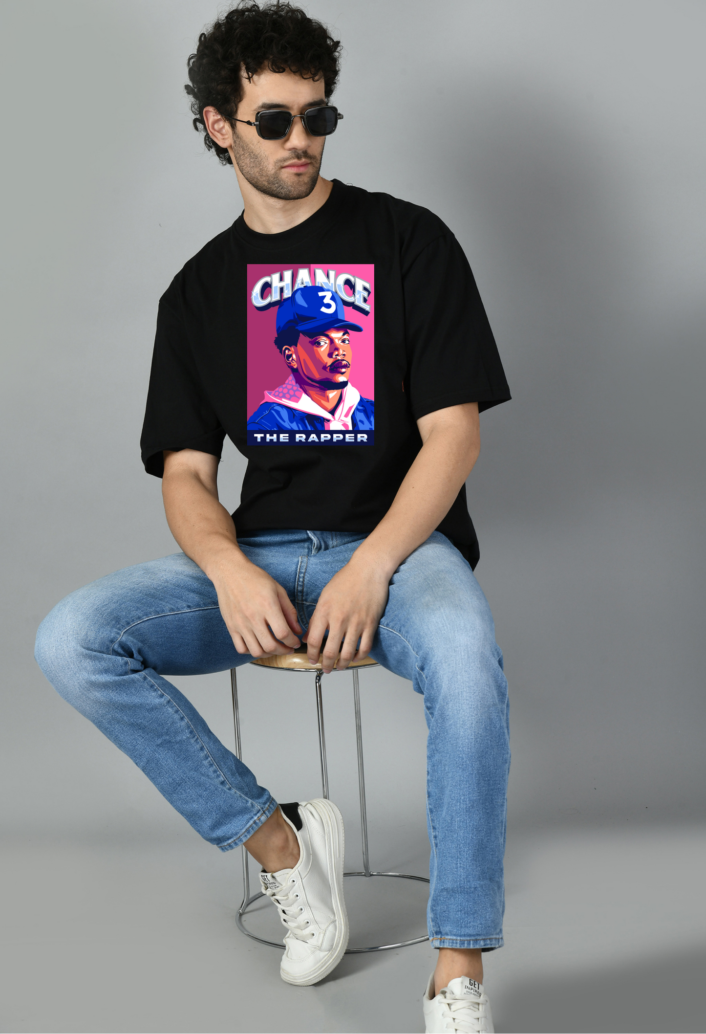 Hip Hop Cartoon Printed Oversized Tshirt for Men
