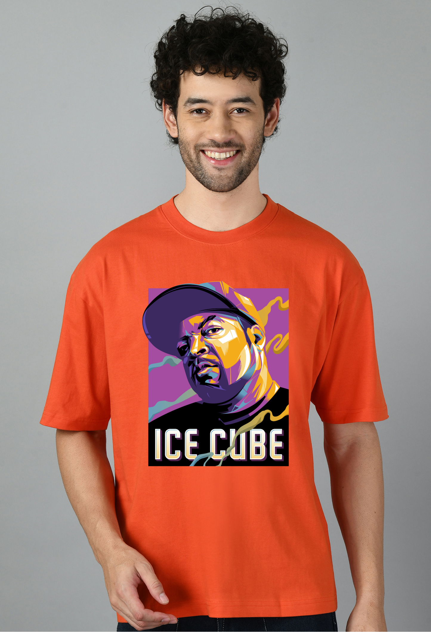 Hip Hop Cartoon Printed Oversized Tshirt for Men