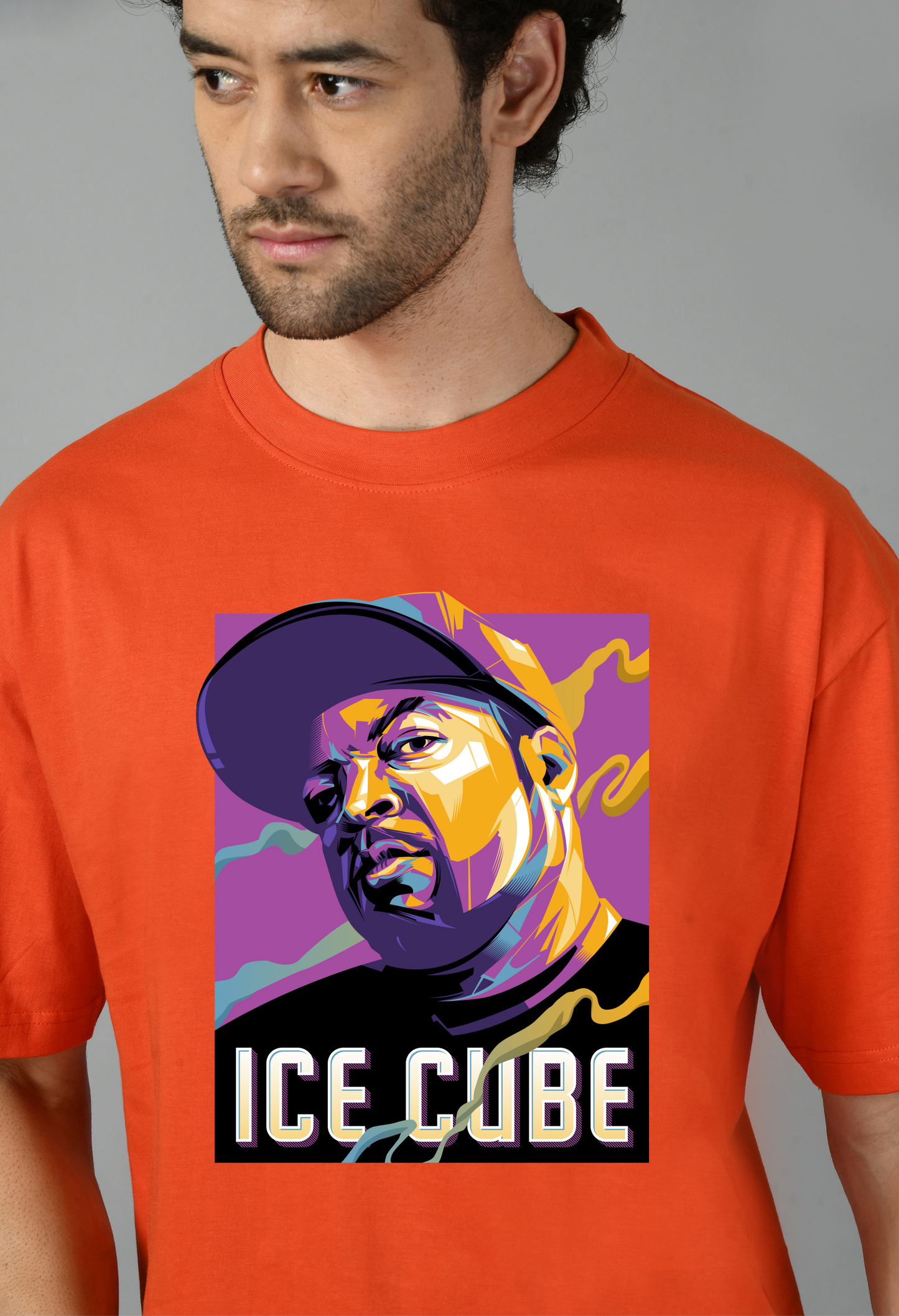 Hip Hop Cartoon Printed Oversized Tshirt for Men