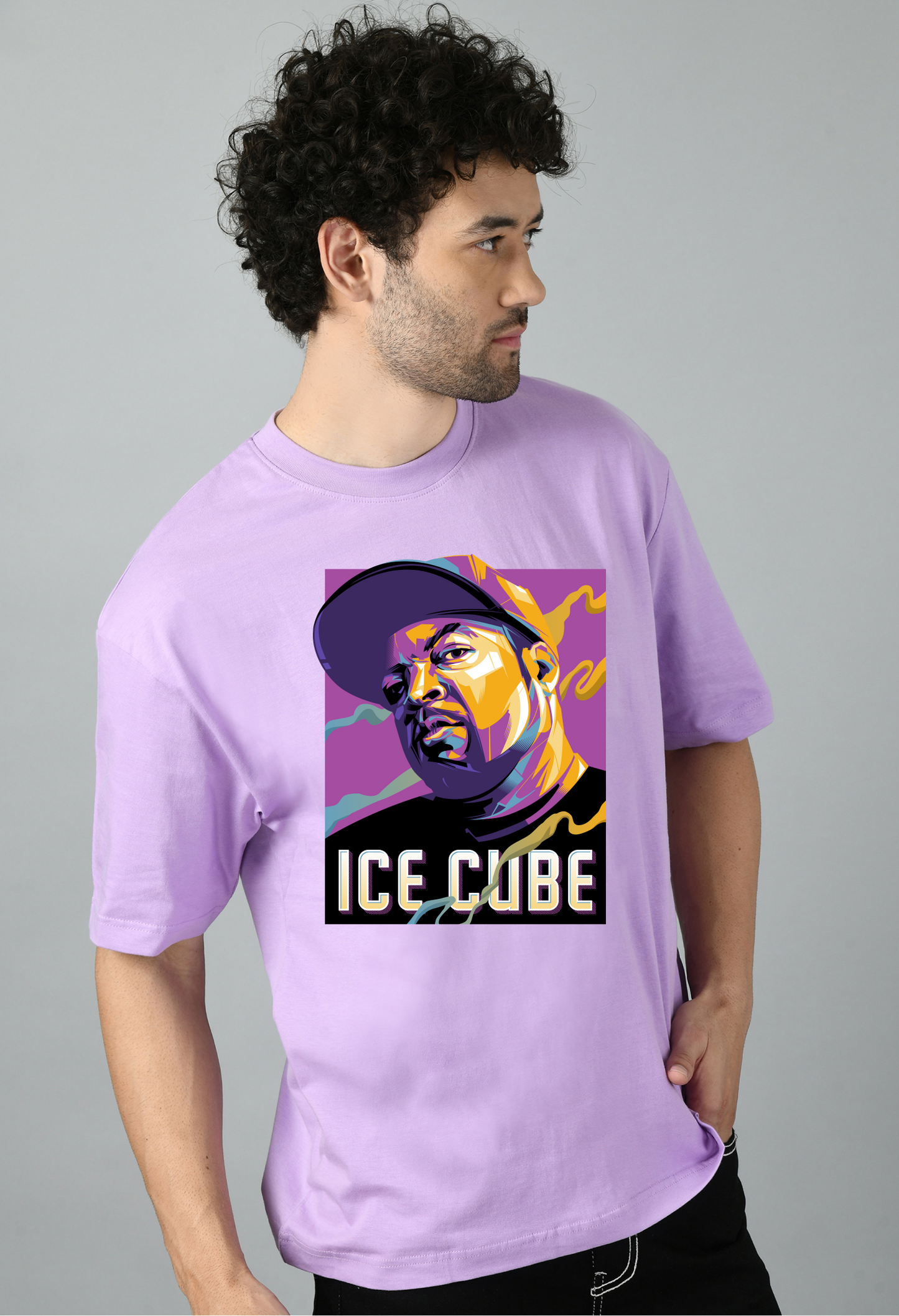 Hip Hop Cartoon Printed Oversized Tshirt for Men