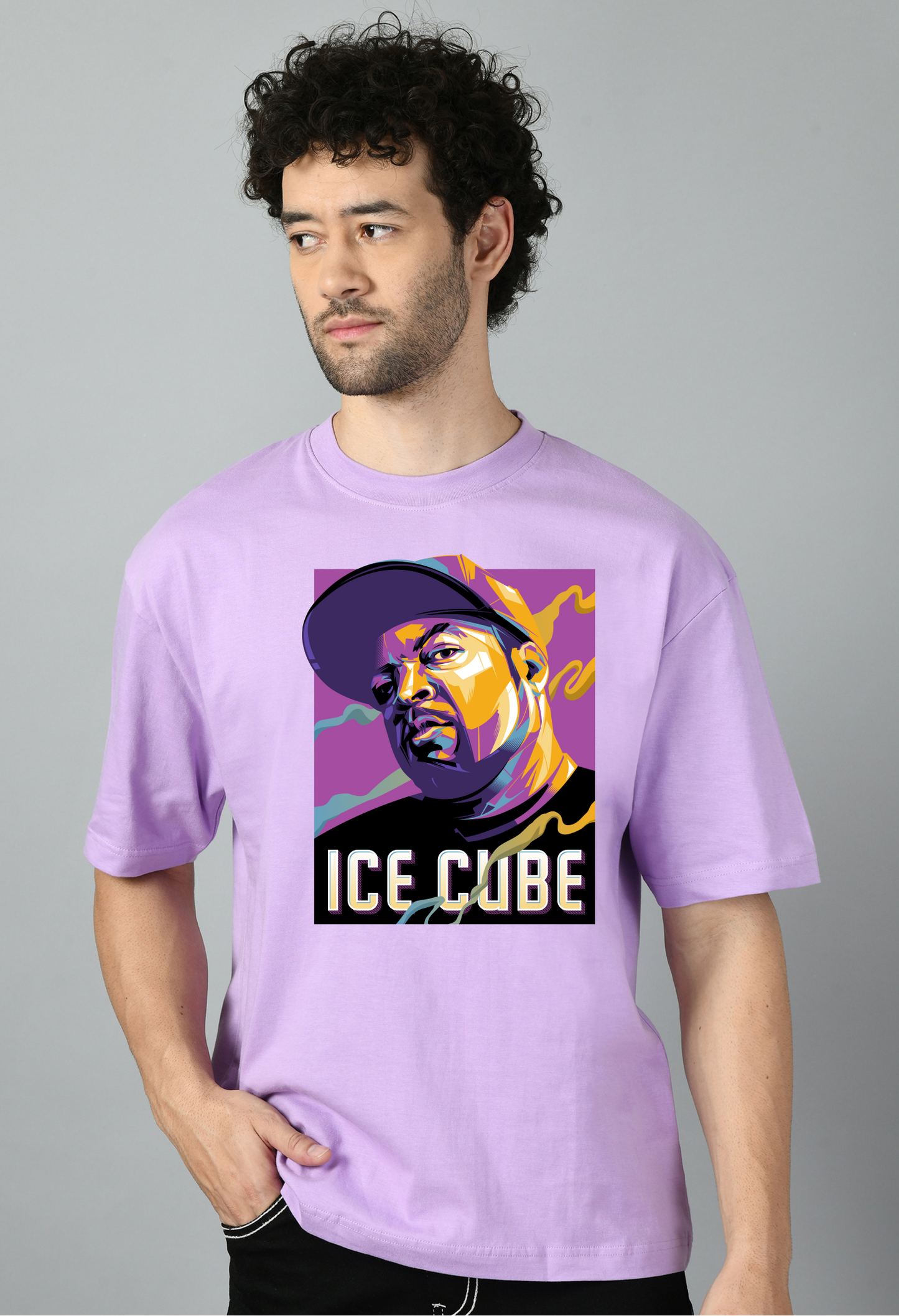 Hip Hop Cartoon Printed Oversized Tshirt for Men