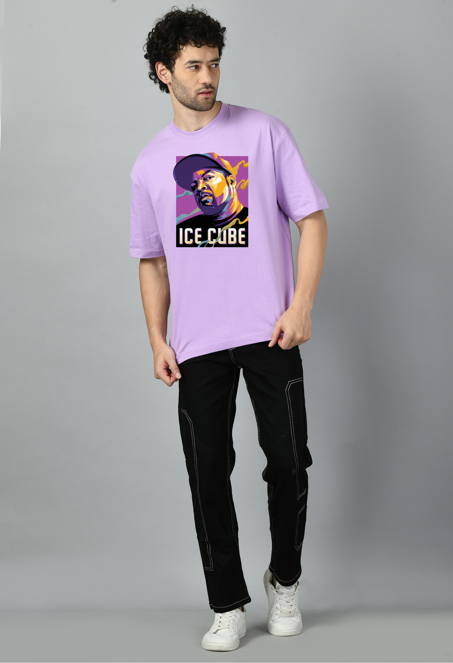 Hip Hop Cartoon Printed Oversized Tshirt for Men