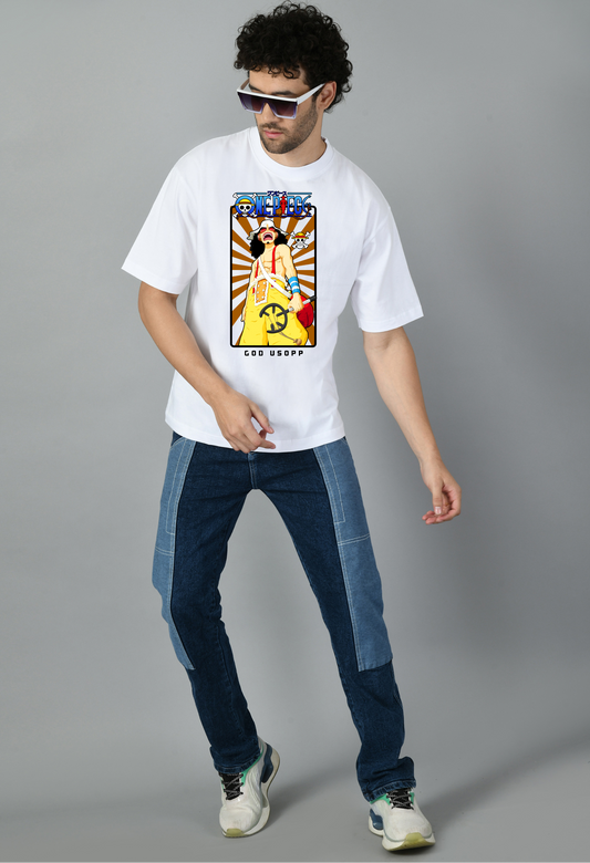 Tajnan Graphic Print Oversized Tshirt for Men