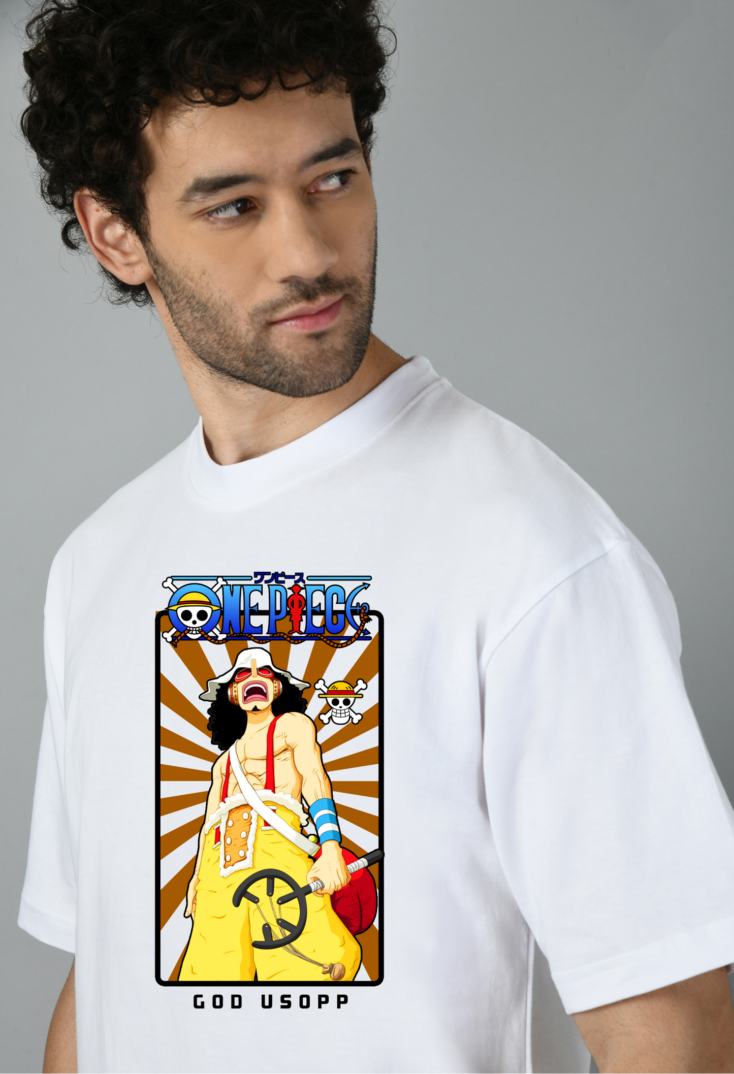 Tajnan Graphic Print Oversized Tshirt for Men