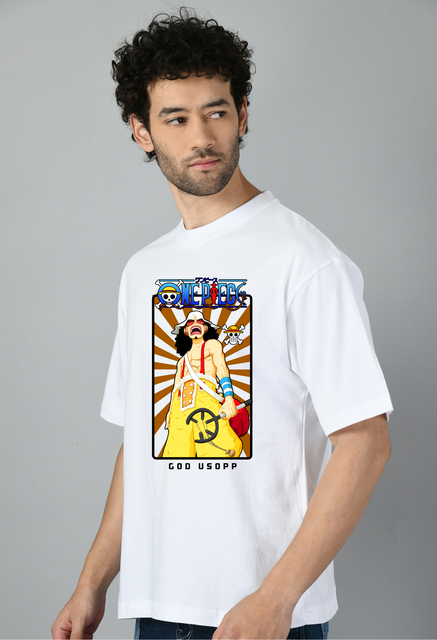 Tajnan Graphic Print Oversized Tshirt for Men