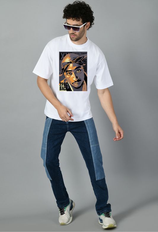 Hip Hop Cartoon Printed Oversized Tshirt for Men