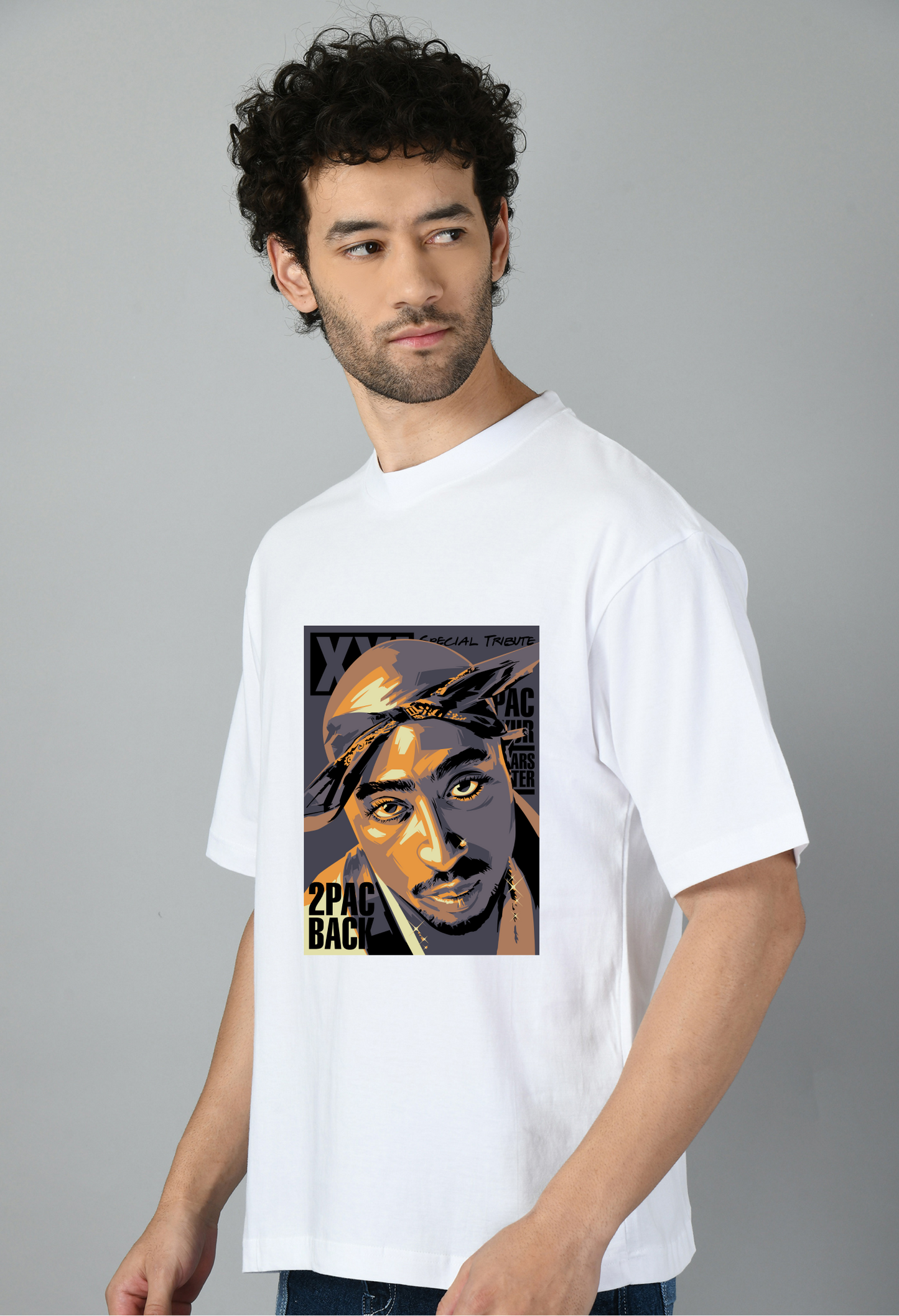 Hip Hop Cartoon Printed Oversized Tshirt for Men