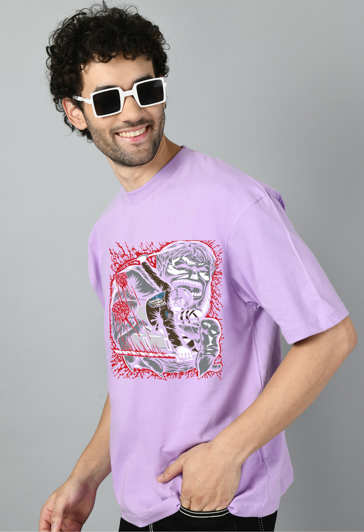 Cartoon Printed Oversized Tshirt for Men
