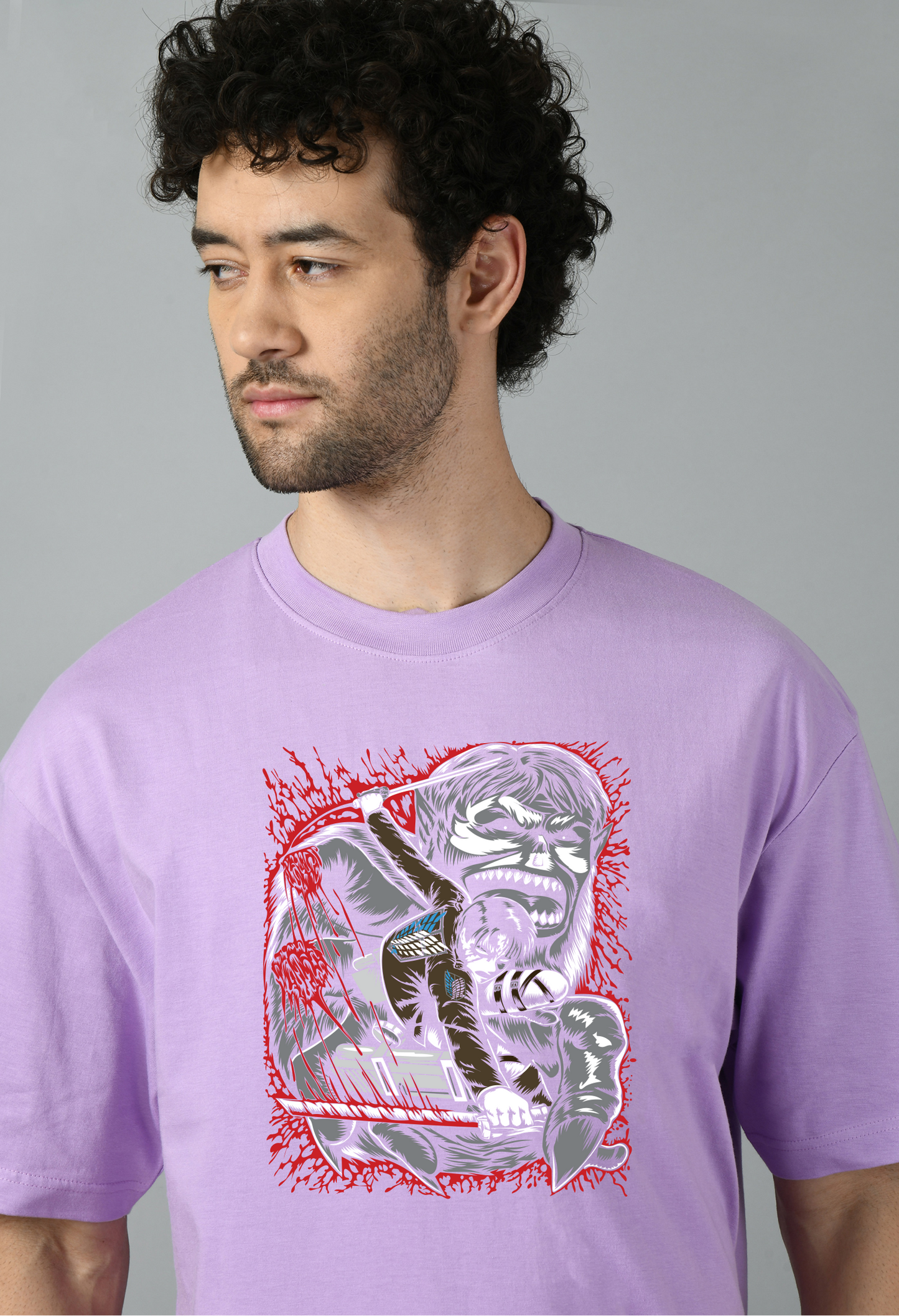 Cartoon Printed Oversized Tshirt for Men