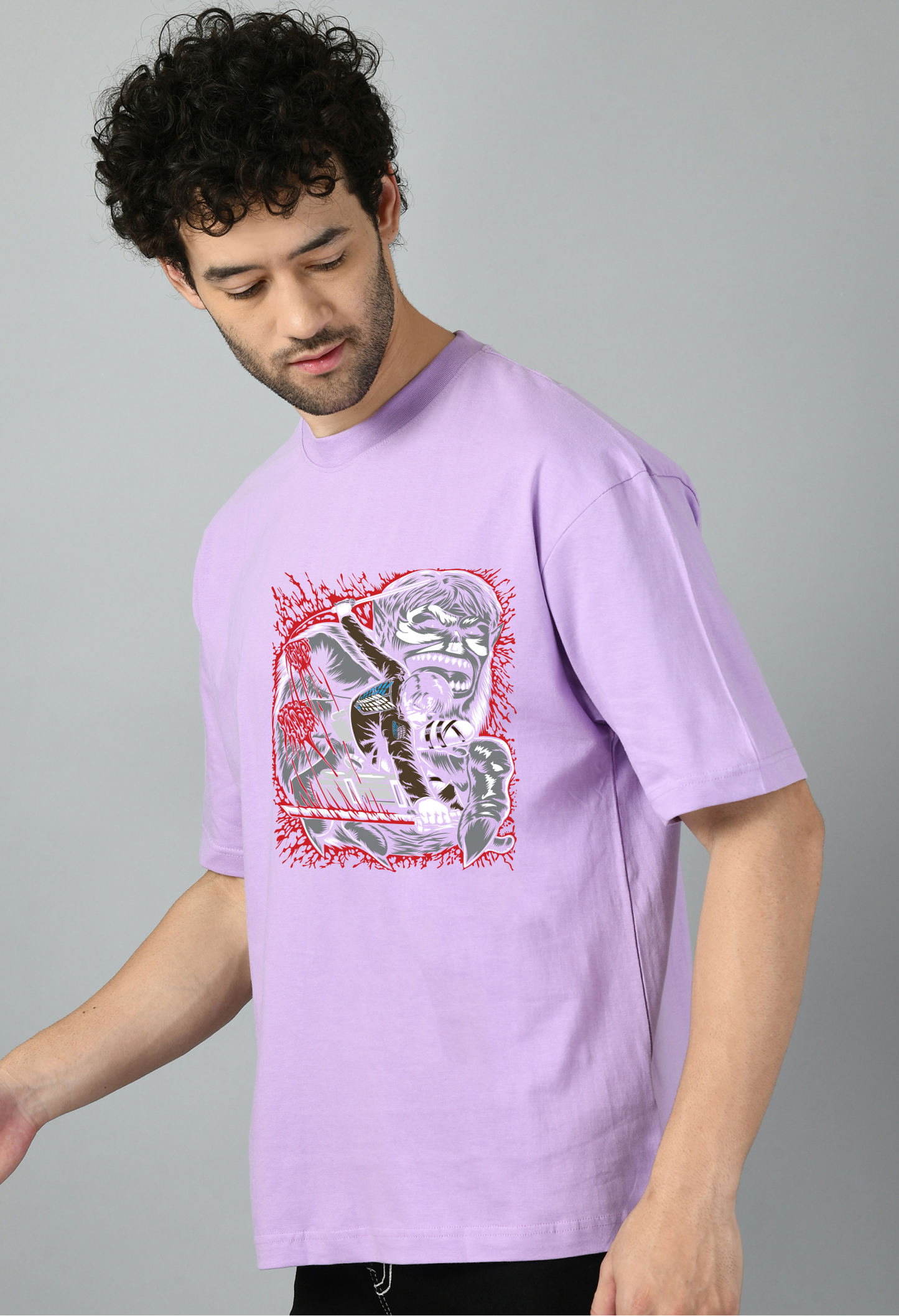 Cartoon Printed Oversized Tshirt for Men