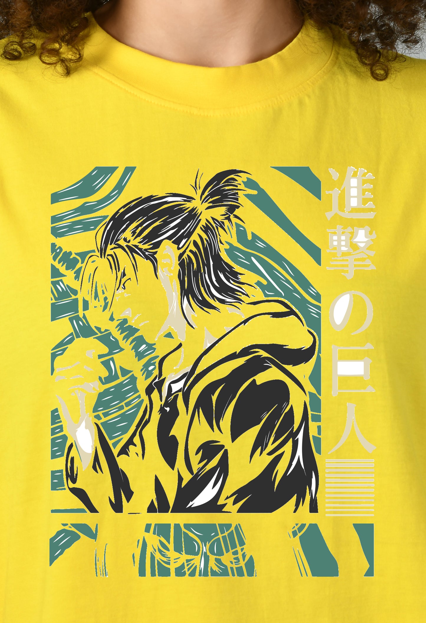 Women's Oversized Printed Anime Tshirt