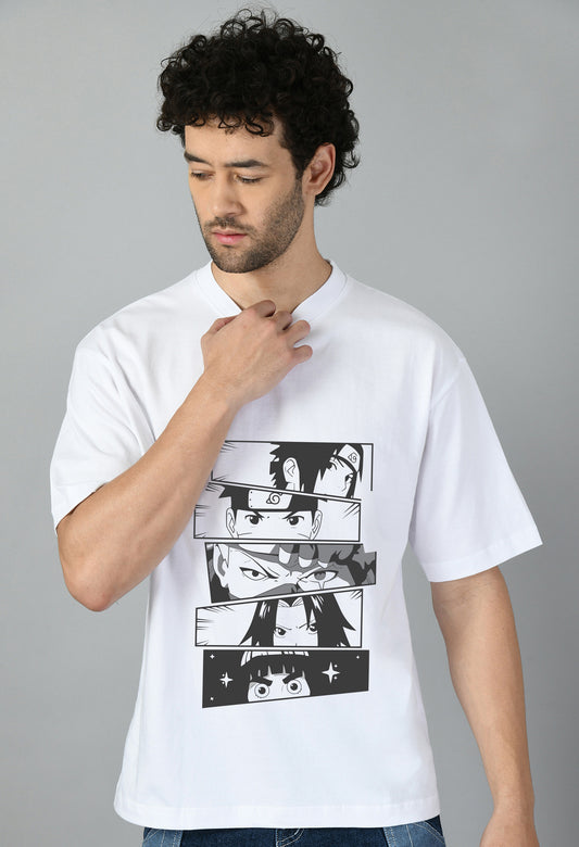 Men's Oversized Printed Anime Tshirt