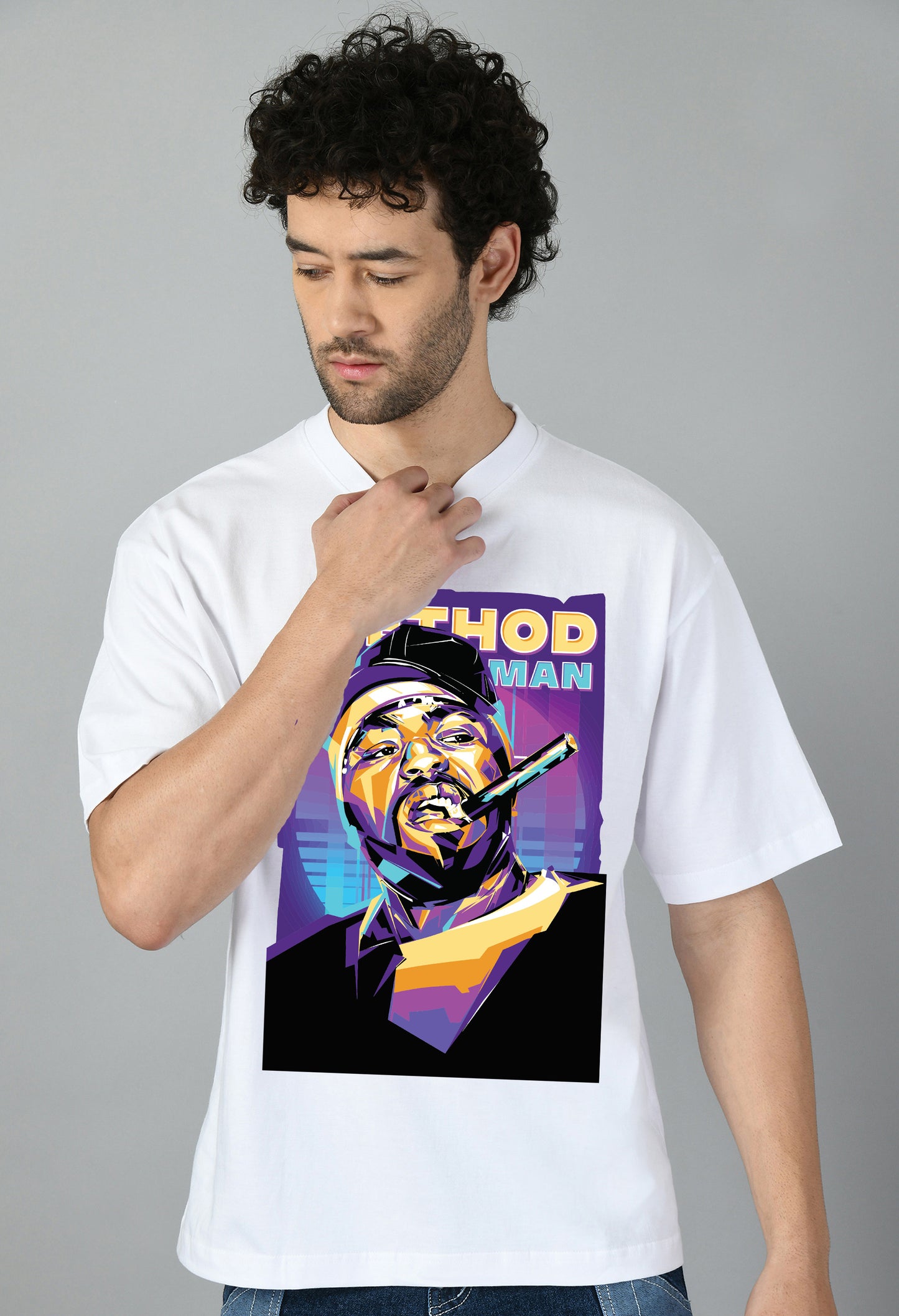 Men's Oversized Printed Anime Tshirt