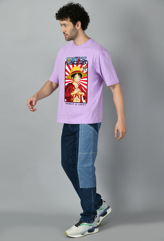 Men's Oversized Printed Anime Tshirt