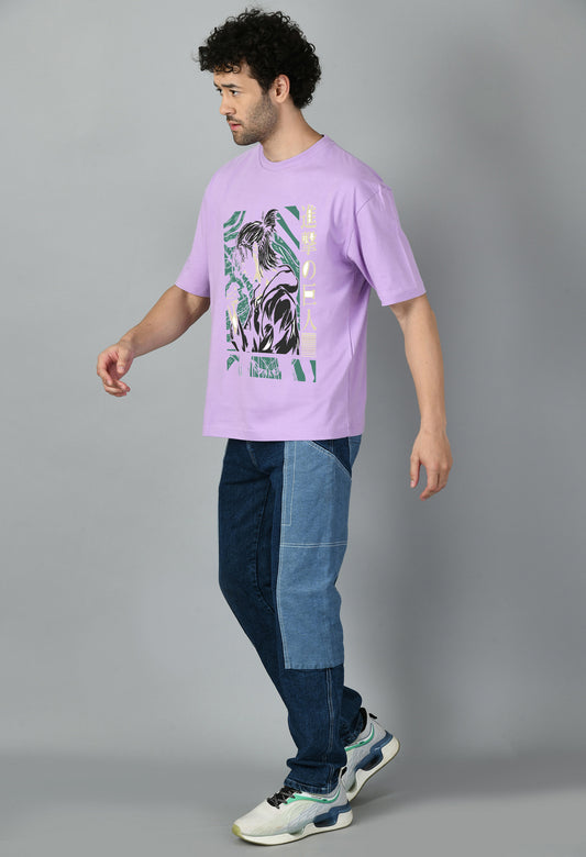Men's Oversized Printed Anime Tshirt