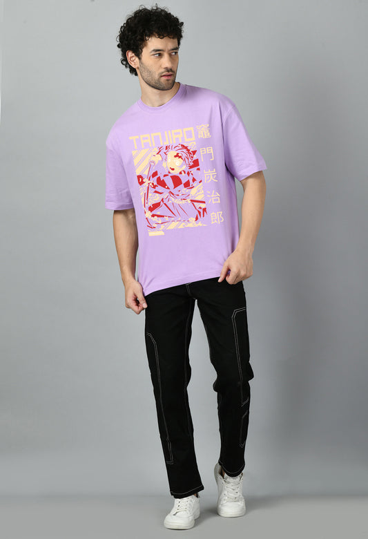 Men's Oversized Printed Anime Tshirt