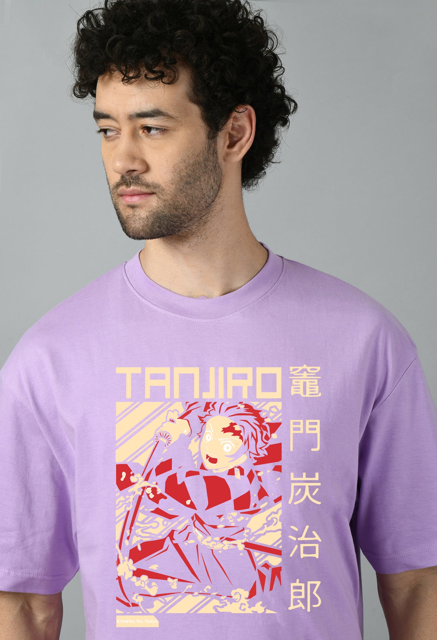 Men's Oversized Printed Anime Tshirt