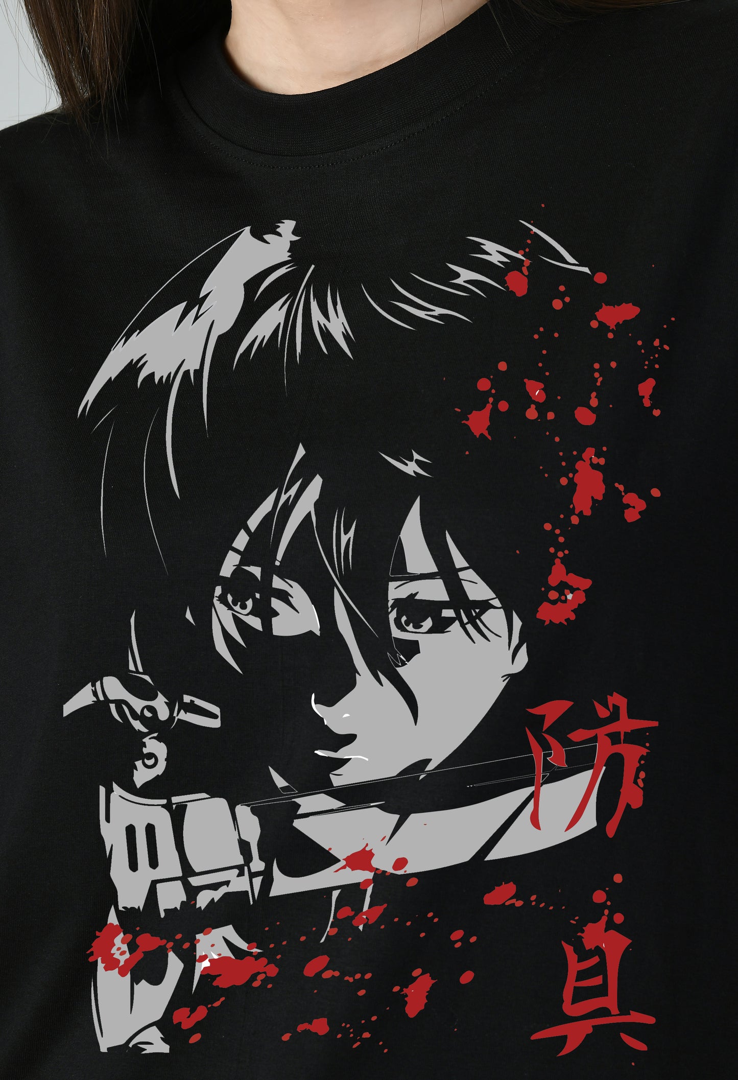 Women's Oversized Printed Anime Tshirt