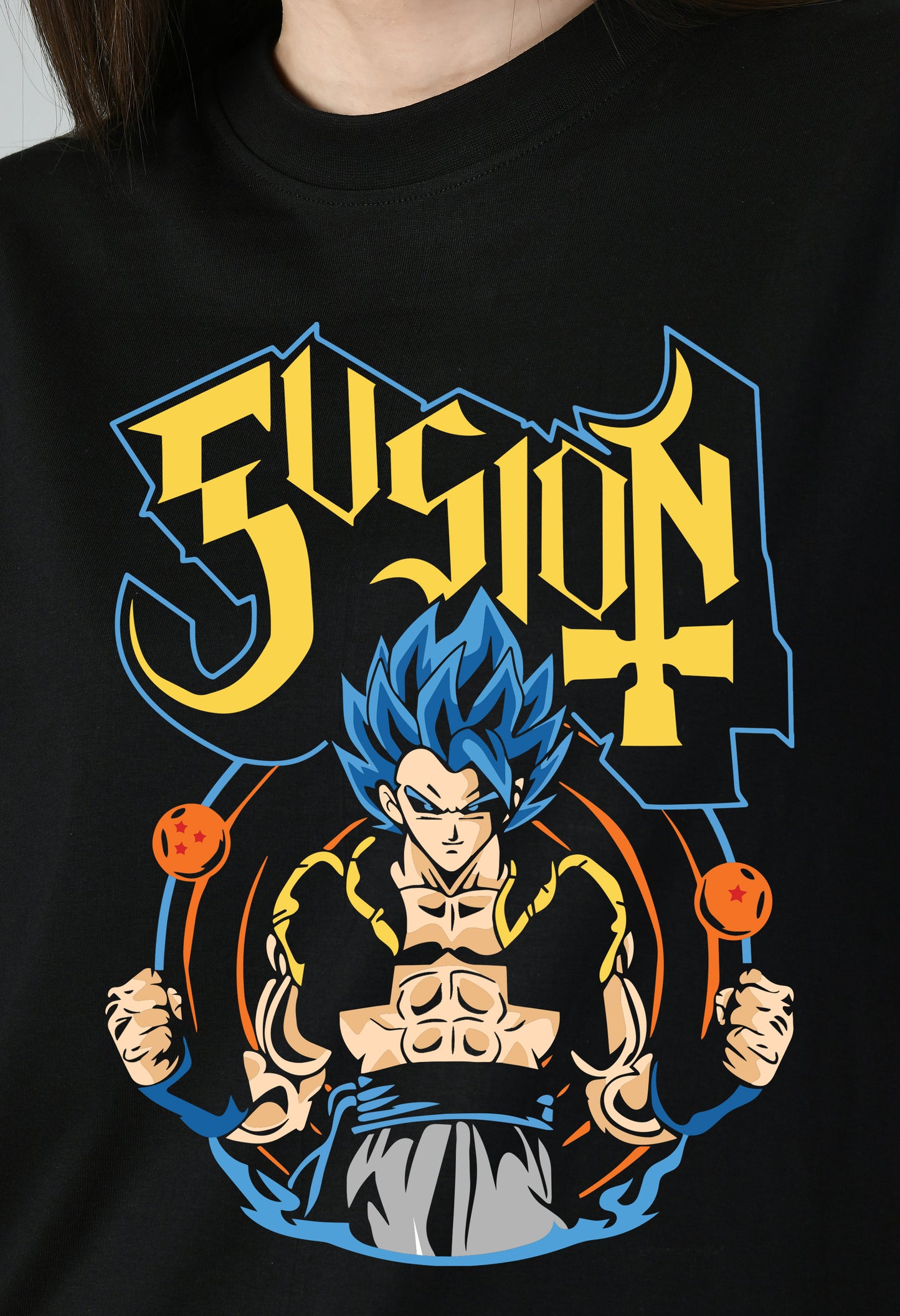 Women's Oversized Printed Anime Tshirt