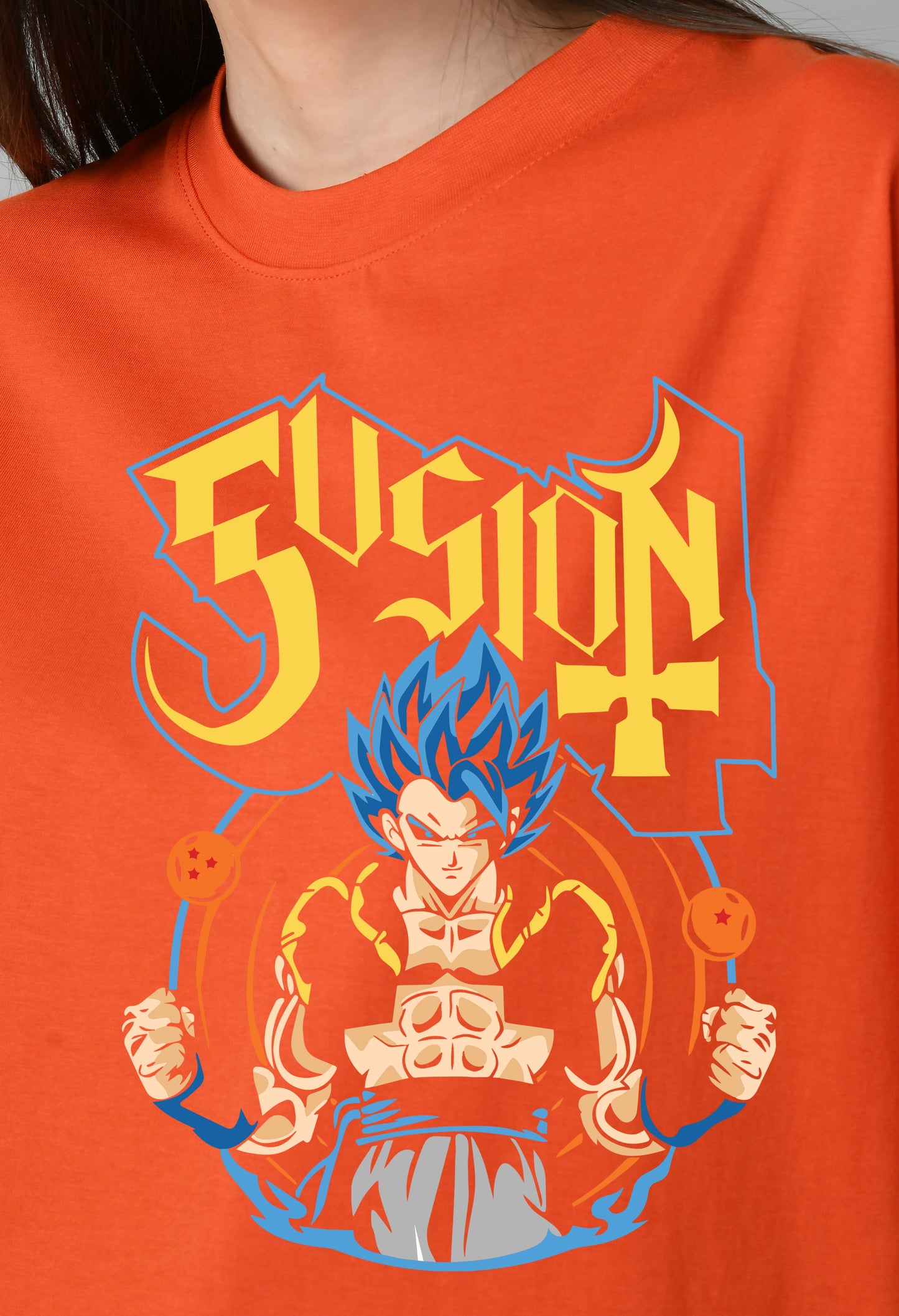 Women's Oversized Printed Anime Tshirt