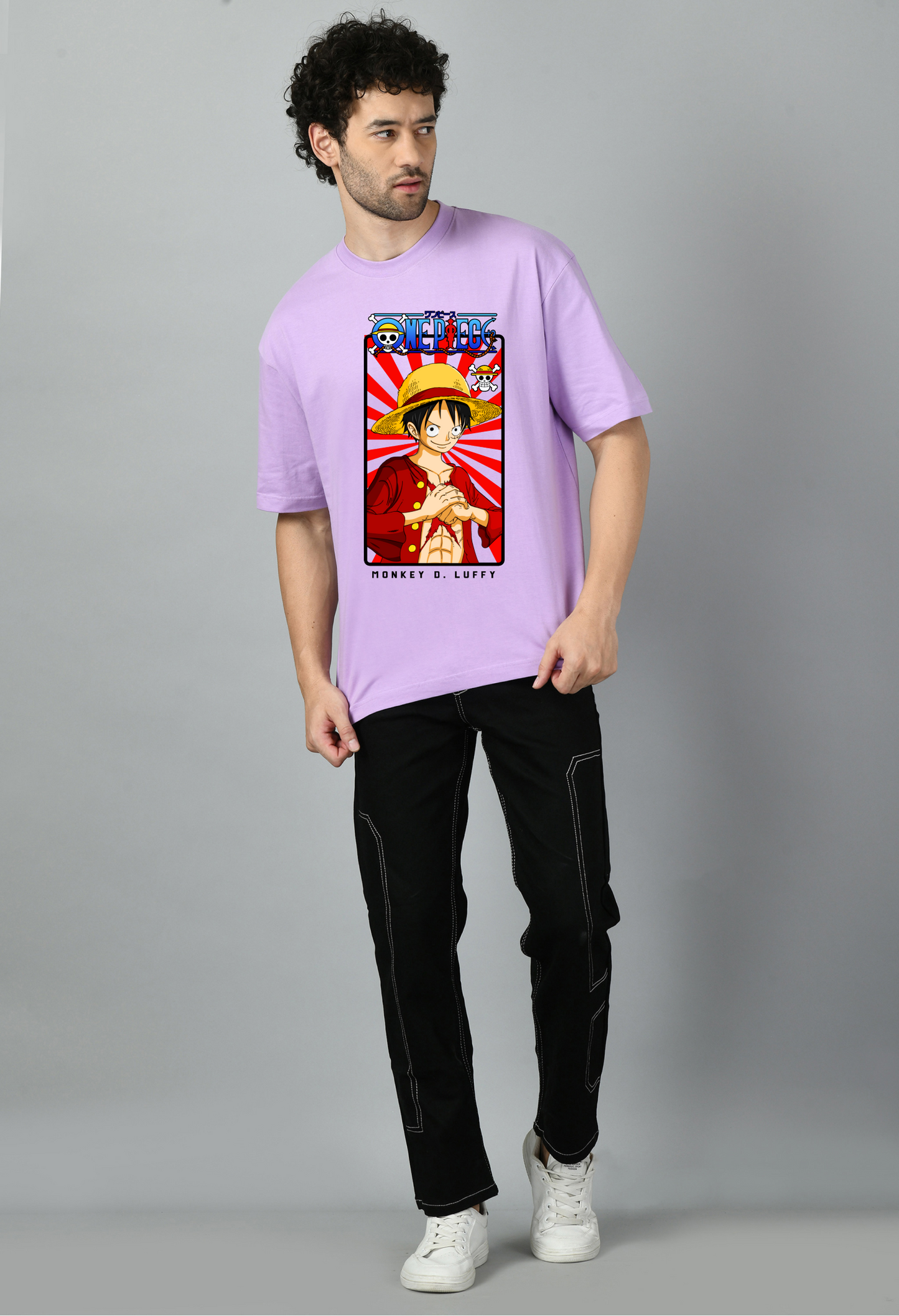 Cartoon Printed Oversized T-shirt for Men