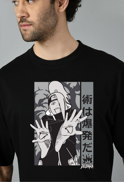 Naruto Manga Deidara Design Oversized Tshirt for Men