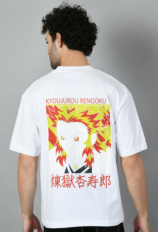 Men's Oversized Printed Anime Tshirt