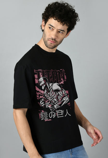 Men's Oversized Printed Anime Tshirt