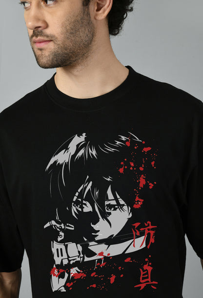 Men's Oversized Printed Anime Tshirt